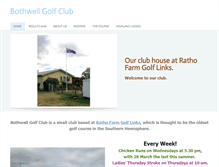 Tablet Screenshot of bothwellgolfclub.com